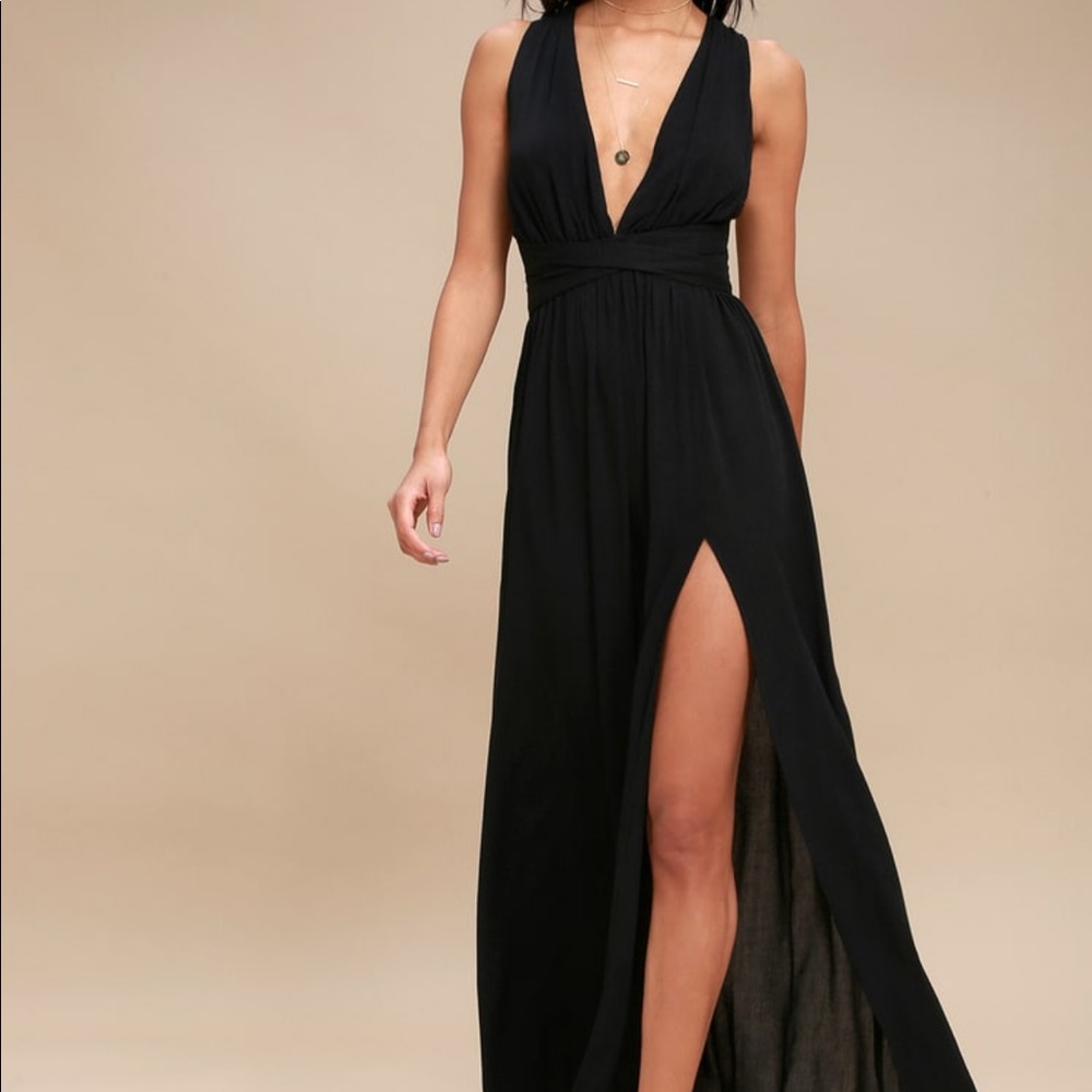 Passionate Embrace Black Halter Dress